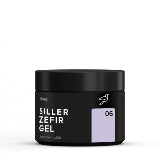 Гель кольоровий для нарощування нігтів, 15 мл №006 Світло-фіолетовий ZEFIR Gel SILLER Professional 